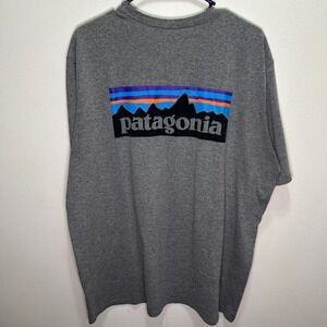 Patagonia Mens Logo Responsibili-Tee Grey Short Sleeve T-Shirt XL Regular Fit